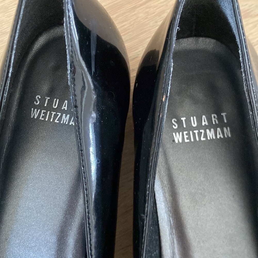 Stuart Weitzman Black Patent Flats 7.5m - Picture 4 of 7